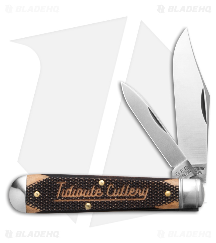 GEC #77 Yankee Jackknife Checkered Rawhide Richlite