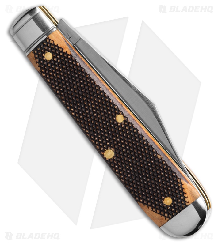 GEC #77 Yankee Jackknife Checkered Rawhide Richlite