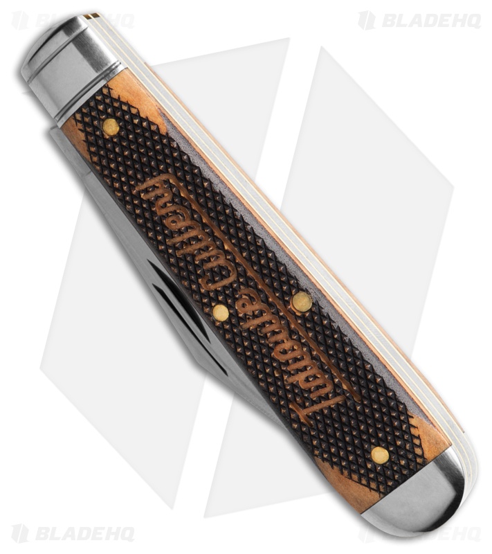 GEC #77 Yankee Jackknife Checkered Rawhide Richlite