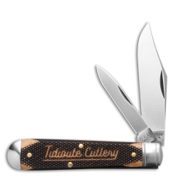 GEC Tidioute Cutlery #77 Yankee Jackknife Checkered Rawhide Richlite (3" Satin)