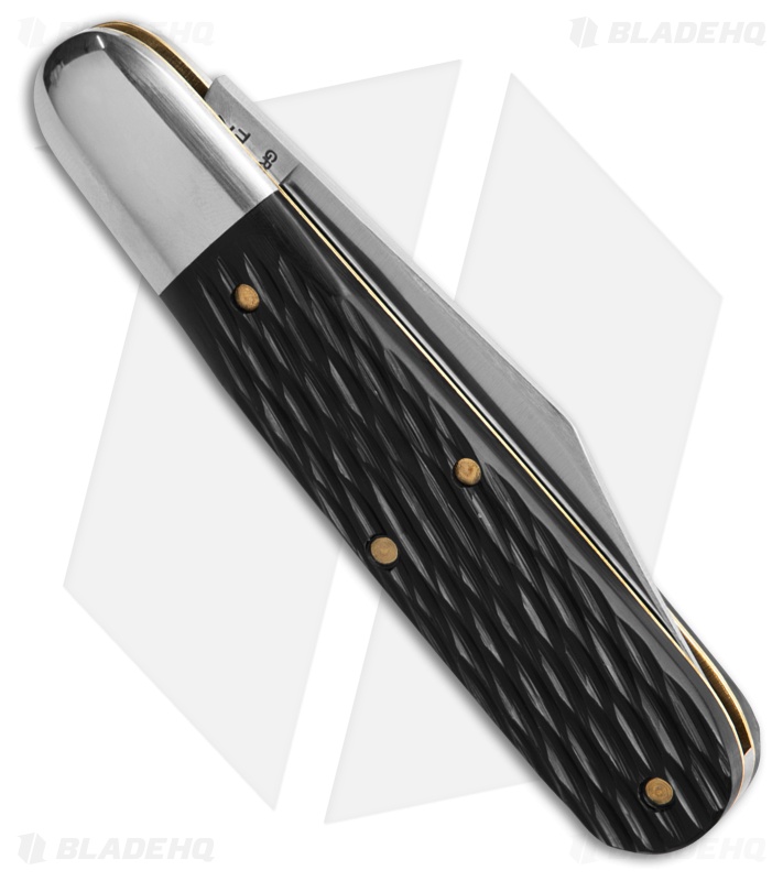 GEC Tidioute Cutlery Rozee Barlow Knife Jigged Black Delrin (2.8" Satin)