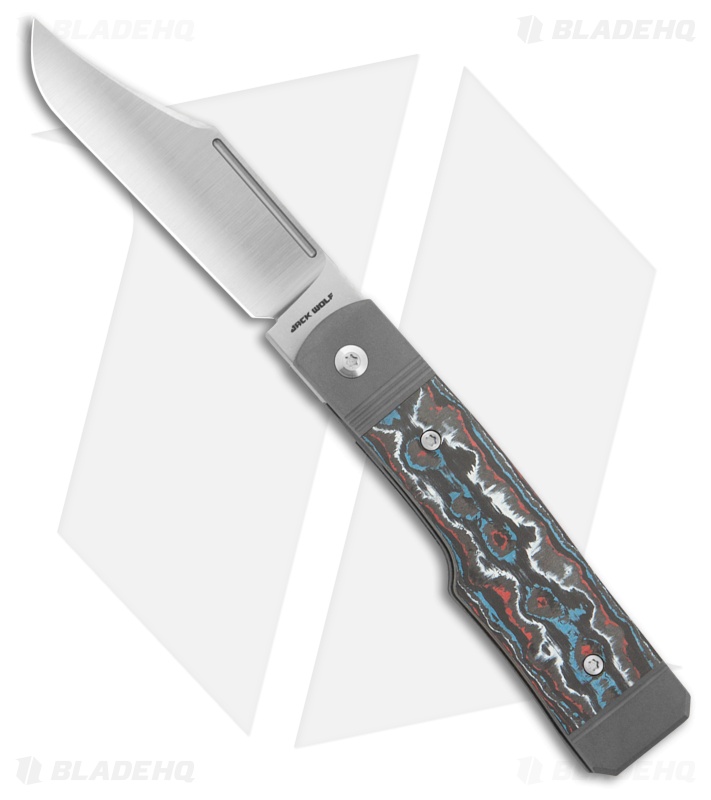 Jack Wolf Knives Gunslinger Jack Frame Lock Knife Nebula Fat Carbon (Satin)