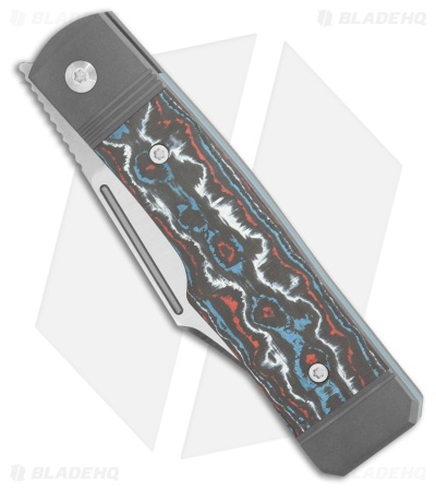 Jack Wolf Knives Gunslinger Jack Frame Lock Knife Nebula Fat Carbon (Satin)
