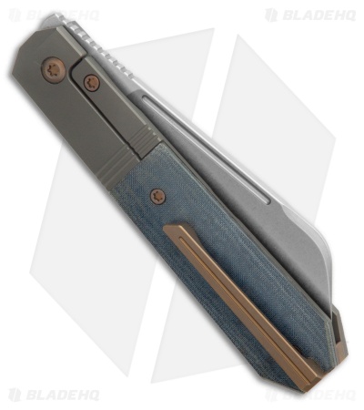 Jack Wolf After Hours Knife Blue Linen Micarta