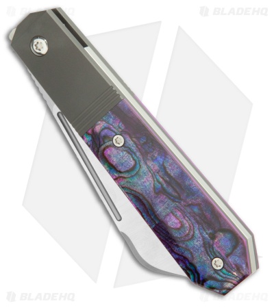 Jack Wolf Knives After Hours Jack Frame Lock Knife Purple Abalone (3.15" Satin)
