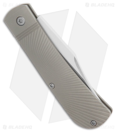 Jack Wolf Knives Benny's Clip Slip Joint Knife Gray Starburst Ti (3" Satin)