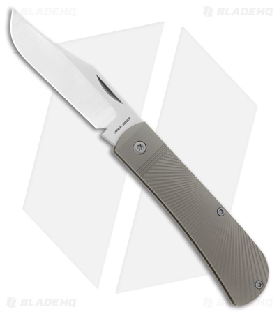 Jack Wolf Knives Benny's Clip Slip Joint Knife Gray Starburst Ti (3" Satin)