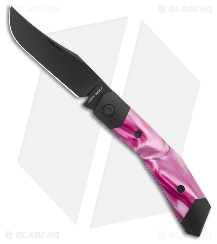 Jack Wolf Knives Mini Cyborg Jack Knife Black/Pink Black DLC