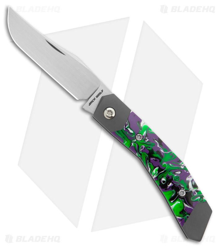 Jack Wolf Knives Mini Cyborg Jack Kaotic Resin Hand Satin