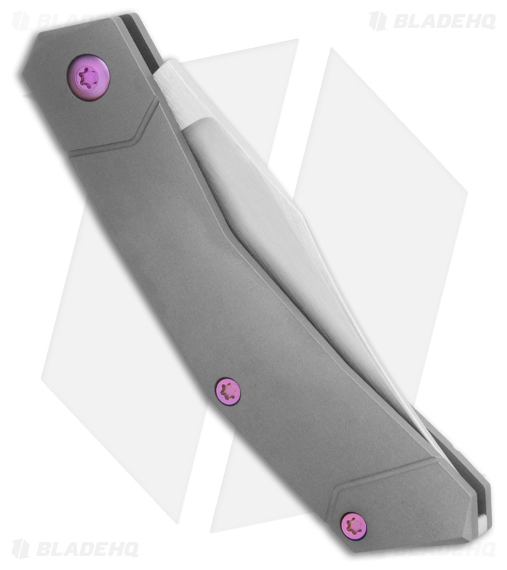 Jack Wolf Mini Cyborg Jack Slip Joint Knife Ti/Pink Hardware (2.6" Hand Satin)