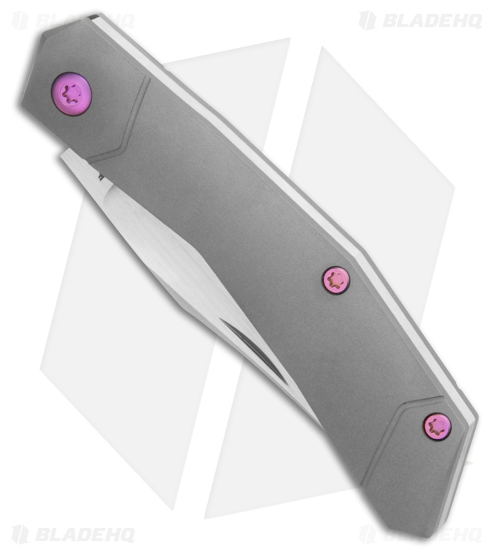 Jack Wolf Mini Cyborg Jack Slip Joint Knife Ti/Pink Hardware (2.6" Hand Satin)