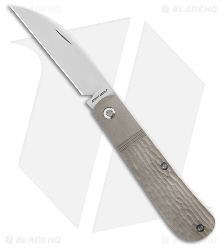 Jack Wolf Knives Laid Back Jack Slip Joint Knife Jigged Ti (2.8" Hand Satin)