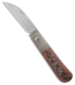 Jack Wolf Knives Laid Back Jack Slip Joint Knife Lava Flow Fat Carbon (2.8" Sat)