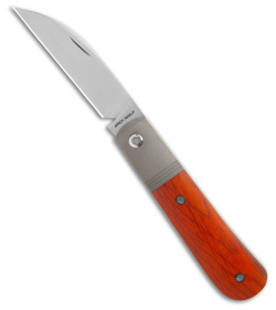 Jack Wolf Knives Laid Back Jack Slip Joint Knife Rosewood (2.8" Hand Satin)