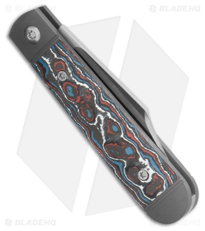 Jack Wolf Knives Little Bro Jack Slip Joint Knife Nebula Fat Carbon
