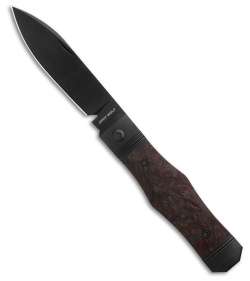 Jack Wolf Knives Vampire Jack Slip Joint Knife Blk/Red FatC Dark Matter (3" Sat)