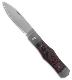 Jack Wolf Knives Vampire Jack Slip Joint Knife FatCarbon Purple Haze (3" Satin)