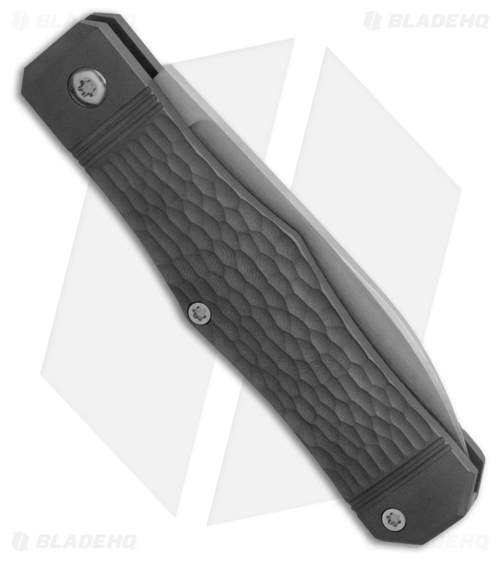 Jack Wolf Knives Vampire Jack Slip Joint Knife Gray Jigged Titanium (3" Satin)