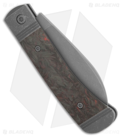 Jack Wolf Knives Venom Jack 02 Slip Joint Knife Dark Matter Red Fat Carbon (3" SW)