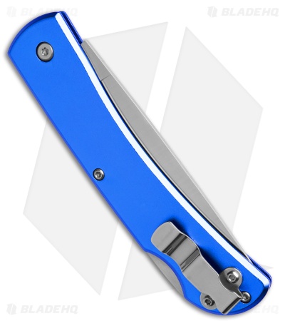 Bear & Son Large Farmhand Lock Back Knife Blue Aluminum (3.5" Satin)