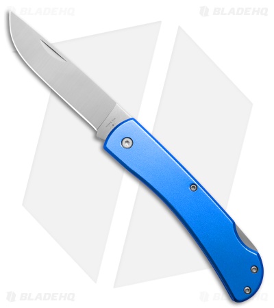 Bear & Son Large Farmhand Lock Back Knife Blue Aluminum (3.5" Satin)