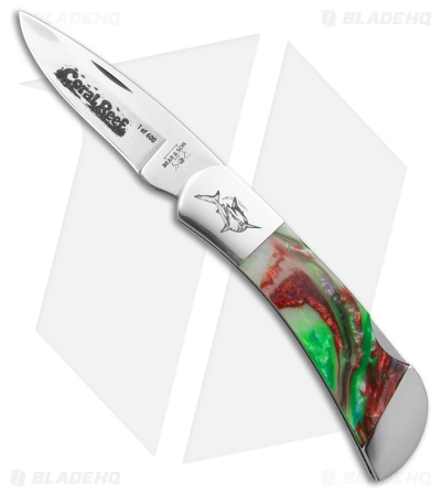 Bear & Son Lockback Coral Reef Resin Handle (2.50" Stonewash)