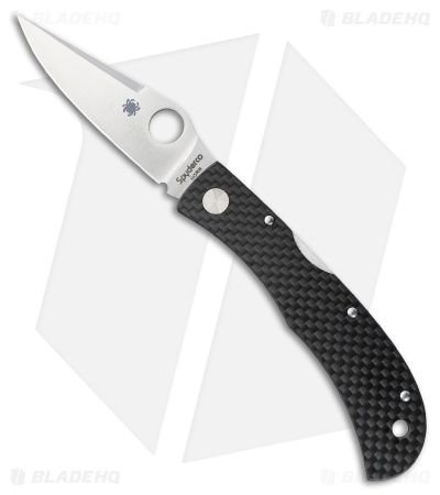 Spyderco Jess Horn Lock Back Knife Carbon Fiber (3.2" Cru-Wear) C38CFP