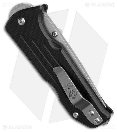 Main Street Bourbon Lockback Drop Point Black G-10 (3.00" Stonewash)