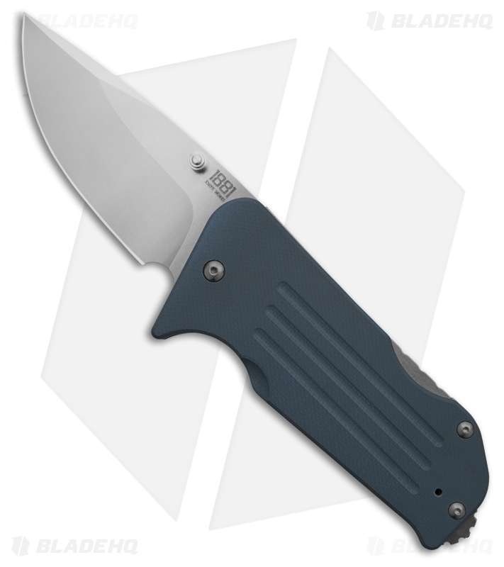 Main Street Broadway Lockback Drop Point Denim G-10 (3.00" Stonewash)