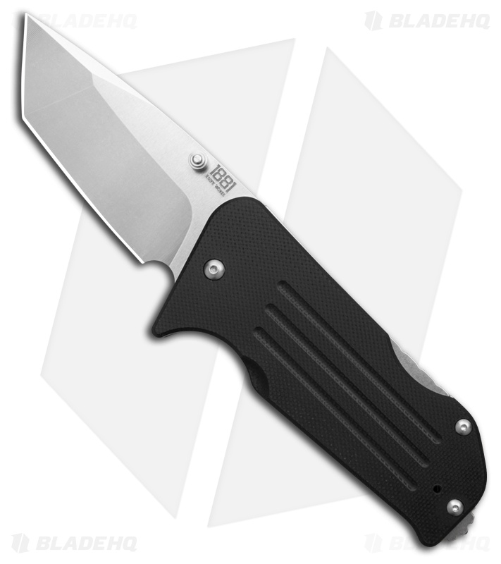 Main Street Broadway Lockback Tanto Black G-10 (3.00" Stonewash)