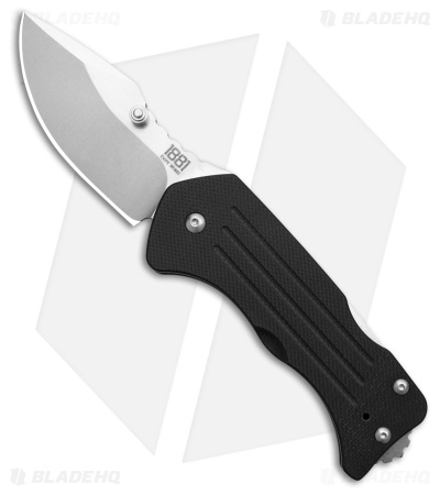 Main Street Lombard Lockback Drop Point Black G-10 (2.625" Stonewash)