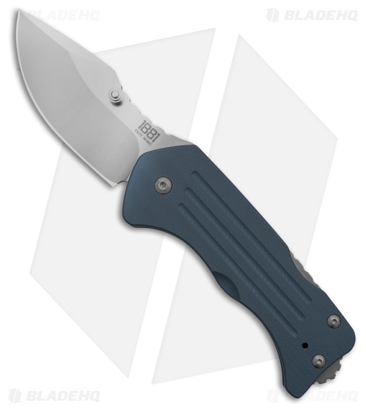 Main Street Lombard Lockback Drop Point Denim G-10 (2.625" Stonewash)