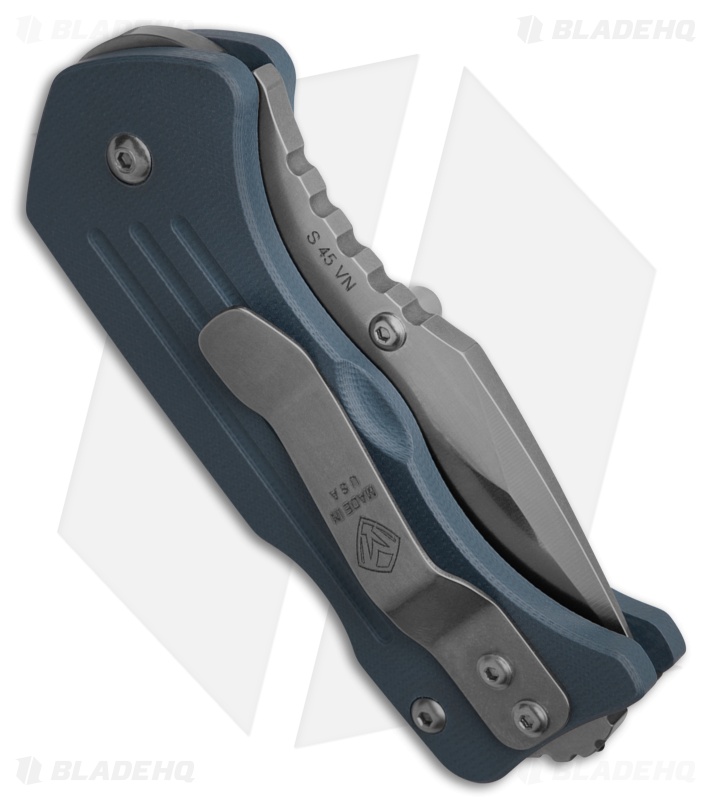 Main Street Lombard Lockback Drop Point Denim G-10 (2.625" Stonewash)