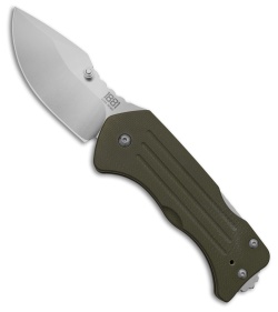Main Street Lombard Lockback Drop Point OD Green G-10 (2.625" Stonewash)