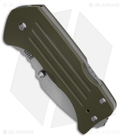 Main Street Lombard Lockback Drop Point OD Green G-10 (2.625" Stonewash)
