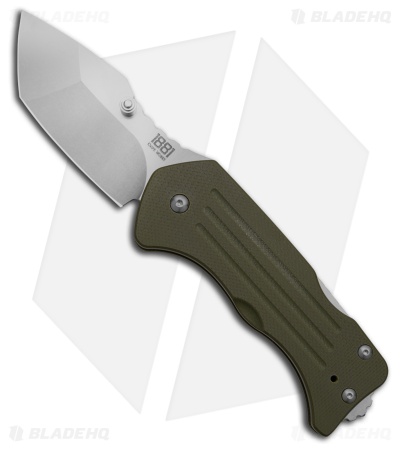 Main Street Lombard Lockback Tanto OD Green G-10 (2.625" Stonewash)