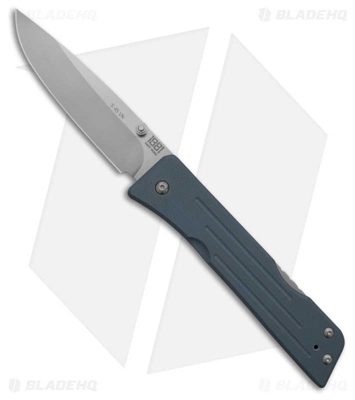 Main Street Route 66 Lockback Drop Point Denim G-10 (3.25" Stonewash)