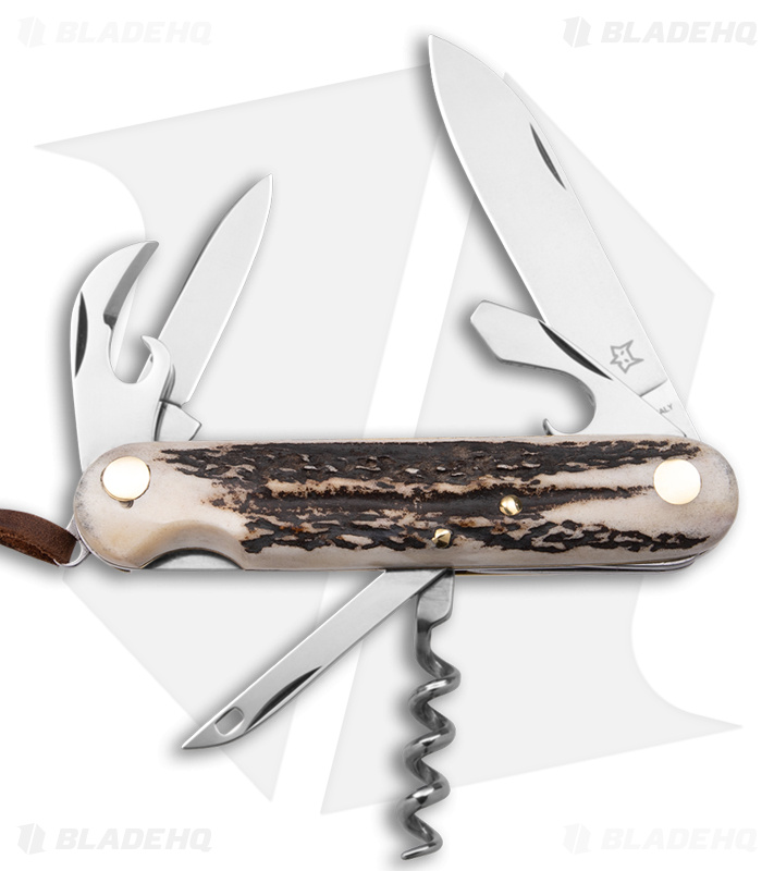 Fox Knives Venator 7-in-1 Multi-Purpose Knife Deer Horn (2.8" Polish) 226/7SCE