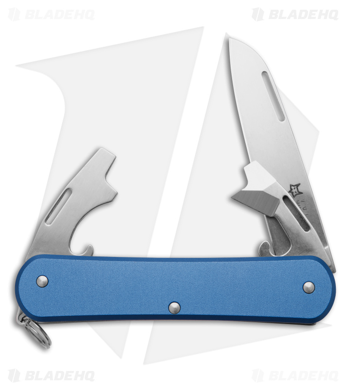 Fox Knives Vulpis 3-in-1 Slipjoint Knife Blue Alum (2.2" Polish) FX-VP130-3 SB