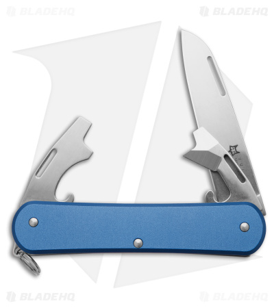 Fox Knives Vulpis 3-in-1 Slipjoint Knife Blue Alum (2.2" Polish) FX-VP130-3 SB