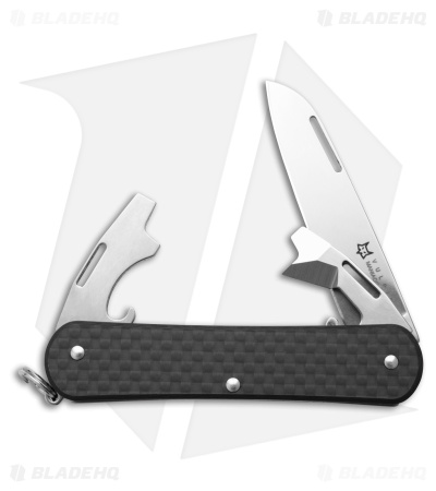 Fox Knives Vulpis 3-in-1 Slipjoint Knife Carbon Fiber (2.2" Polish)FX-VP130-3 CF