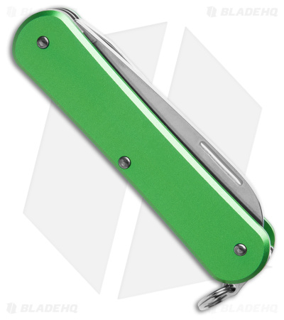 Fox Knives Vulpis 3-in-1 Slipjoint Knife Green Alum (2.2" Polish) FX-VP130-3 OD