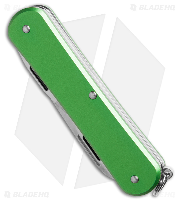 Fox Knives Vulpis 3-in-1 Slipjoint Knife Green Alum (2.2" Polish) FX-VP130-3 OD