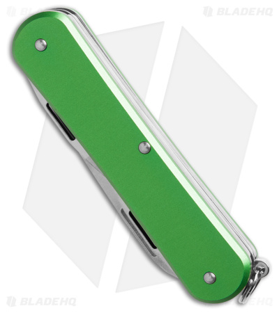 Fox Knives Vulpis 3-in-1 Slipjoint Knife Green Alum (2.2" Polish) FX-VP130-3 OD