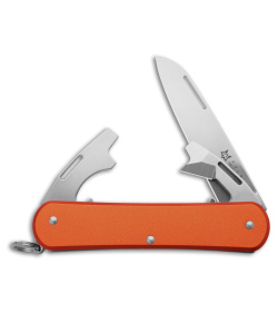 Fox Knives Vulpis 3-in-1 Slipjoint Knife Orange Alum (2.2" Polish) FX-VP130-3 OR