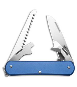 Fox Knives Vulpis 4-in-1 Slipjoint Knife Blue Alum (2.2" Polish) FX-VP130-S4 SB