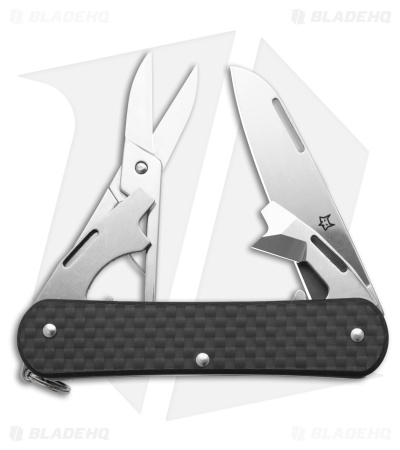 Fox Knives Vulpis 4-in-1 Slipjoint Knife Carbon Fiber (2.2" Polish)FX-VP130-F4CF