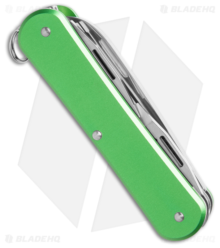 Fox Knives Vulpis 4-in-1 Slipjoint Knife Green Alum (2.2" Polish) FX-VP130-S4 OD