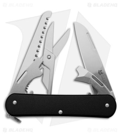 Fox Knives Vulpis 5-in-1 Slipjoint Knife Black Alum (2.2" Polish) FX-VP130-SF5BK