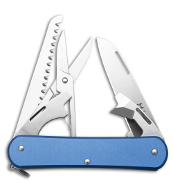 Fox Knives Vulpis 5-in-1 Slipjoint Knife Blue Alum (2.2" Polish) FX-VP130-SF5 SB